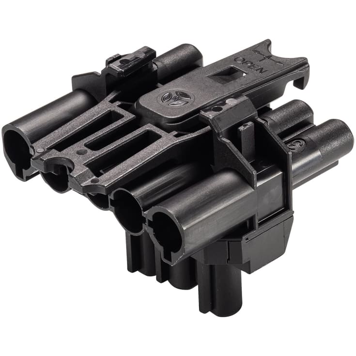 GST18I5 5-pol T-Stykke fasefordeling L1, kodefarve: sort