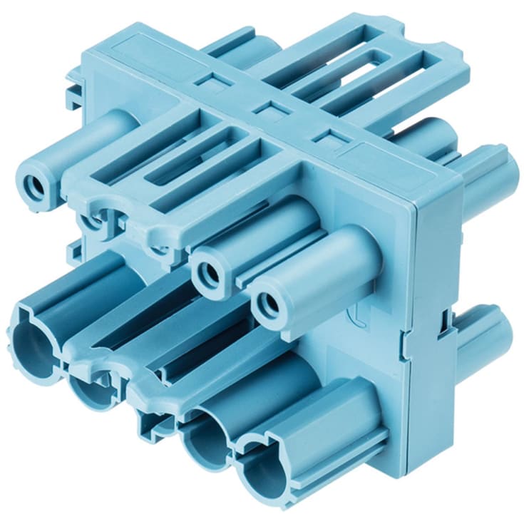 GST18I5 5-pol H-Fordelerblok, kodefarve: blå