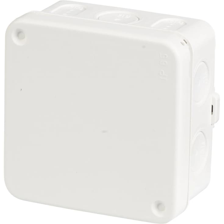 5 stk ABB AP9 forgreningsdåse, 75x75x38 mm, hvid