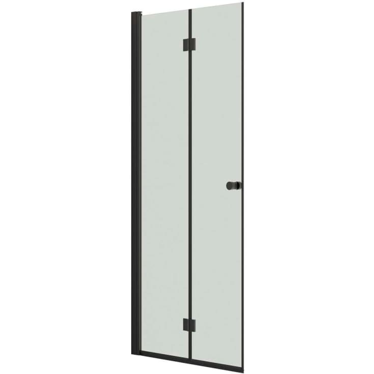Dansani Match duschdörr, modell B, 87 cm, klart glas, svart profil