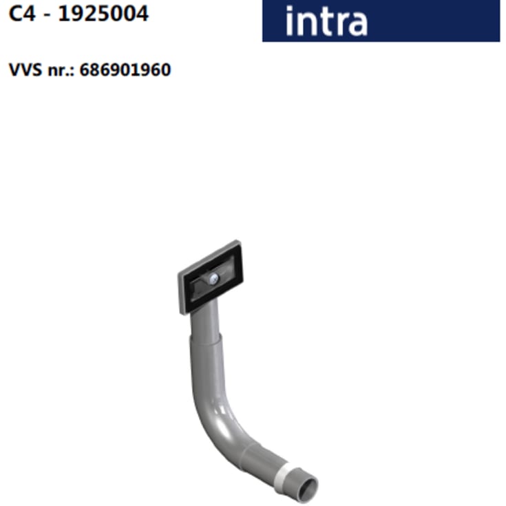 Intra Teka C4. Overløb kompl. Ribb.ovl vertical