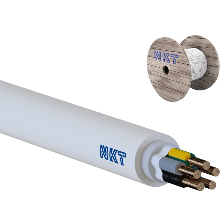 500 meter Kabel HJX/NOIKLX Xtra B2ca 5G1,5 T500, hvid