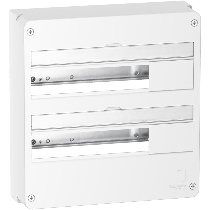 Schneider Resi9 CX gruppekort 2 x 18 modul, hvit