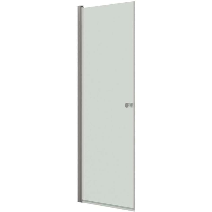 Dansani Match brusedør, model A, 77 cm, klart glas, satin profil