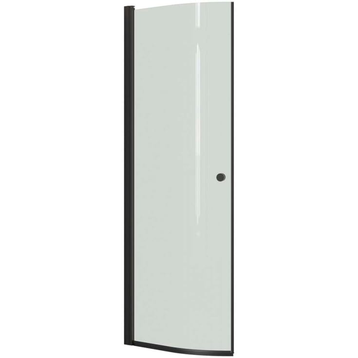 Dansani Match brusedør, model E, 72 cm, klart glas, sort profil