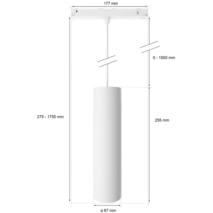 Philips Hue White Color Ambiance Perifo skinnependel - hvid