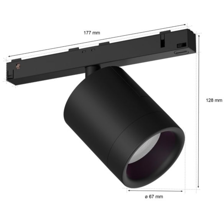 Philips Hue Perifo skinnespot, sort