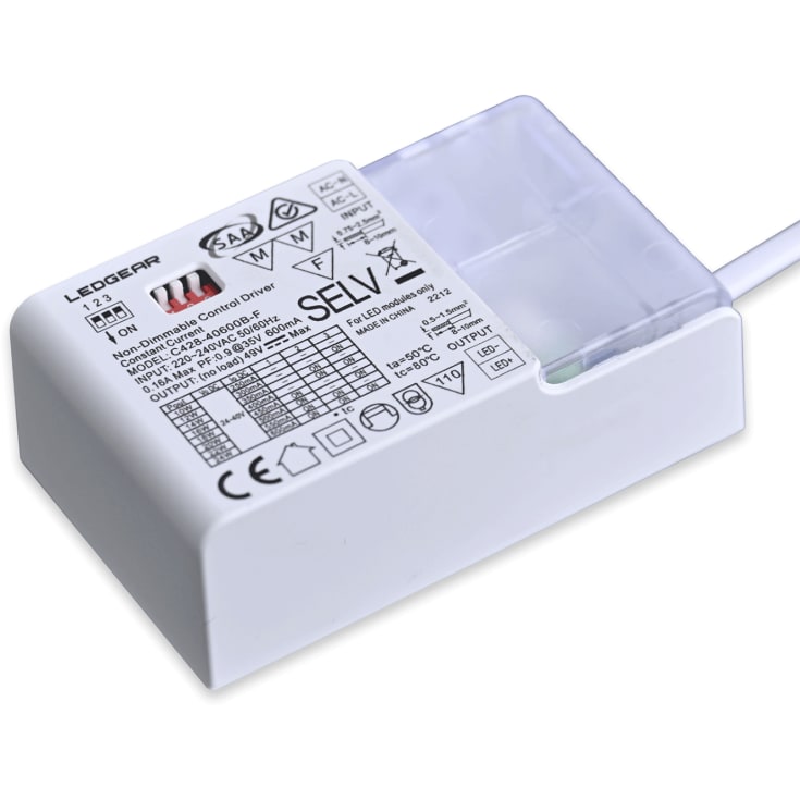 LED-drivrutin Ledgear 10W-24W, 250-600mA 30-40V