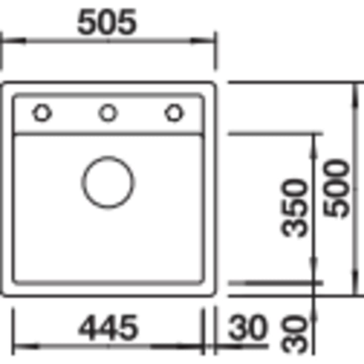 Blanco Dalago 5-F MX køkkenvask, 50,5x50 cm, råhvid