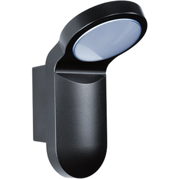OL vegglampe 9,5W 850 med Sensor 100°, IP55, sort
