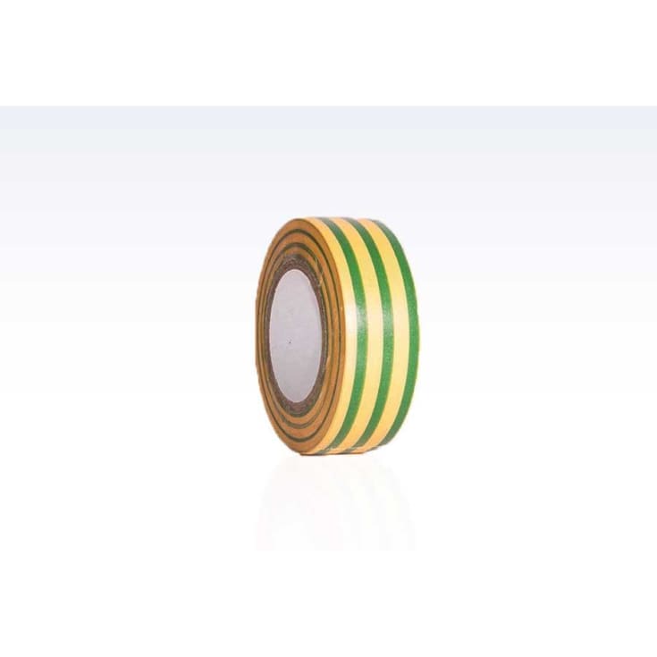 Roliba isolerbånd, 19 mm x 10 m, gul/grøn
