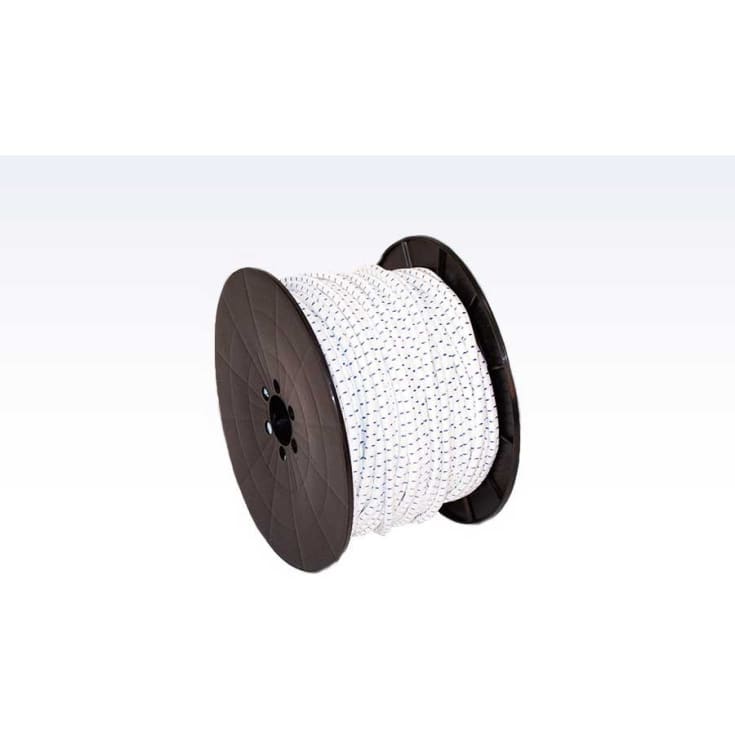Elastisk sladd 6 mm vit/blå 50m