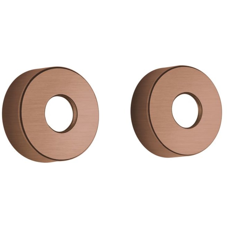 Damixa rosetter, Ø75 mm, 2-pak, børstet kobber