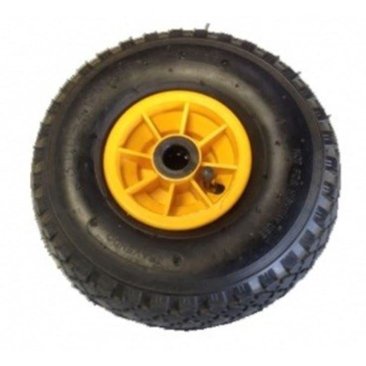 Hjul ER 10/4 gul plast fælge