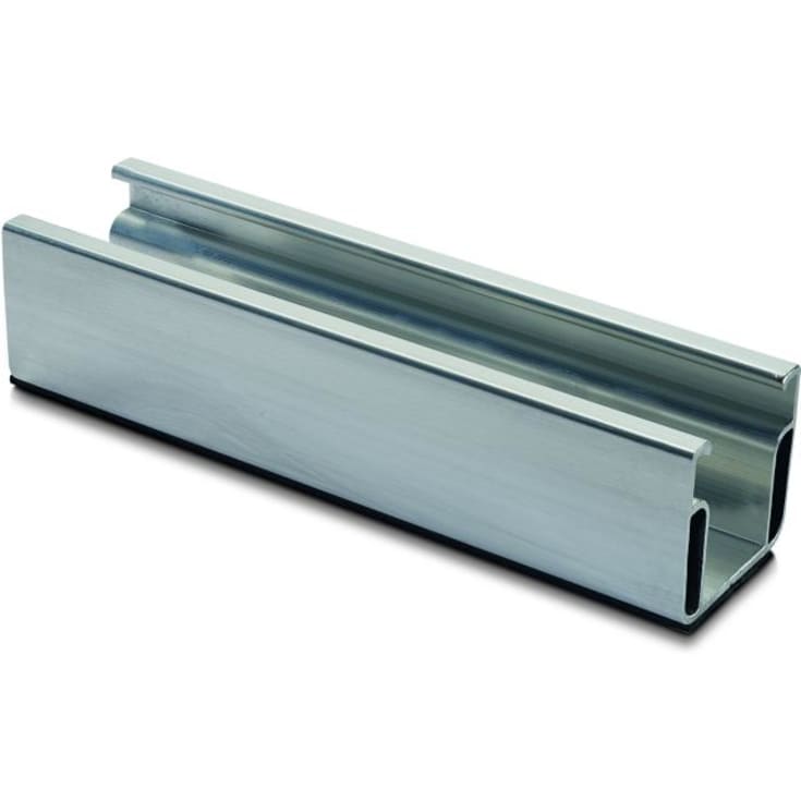 Novotegra C47 kort montageskinne med EPDM, 200 mm, 52 x 47 mm