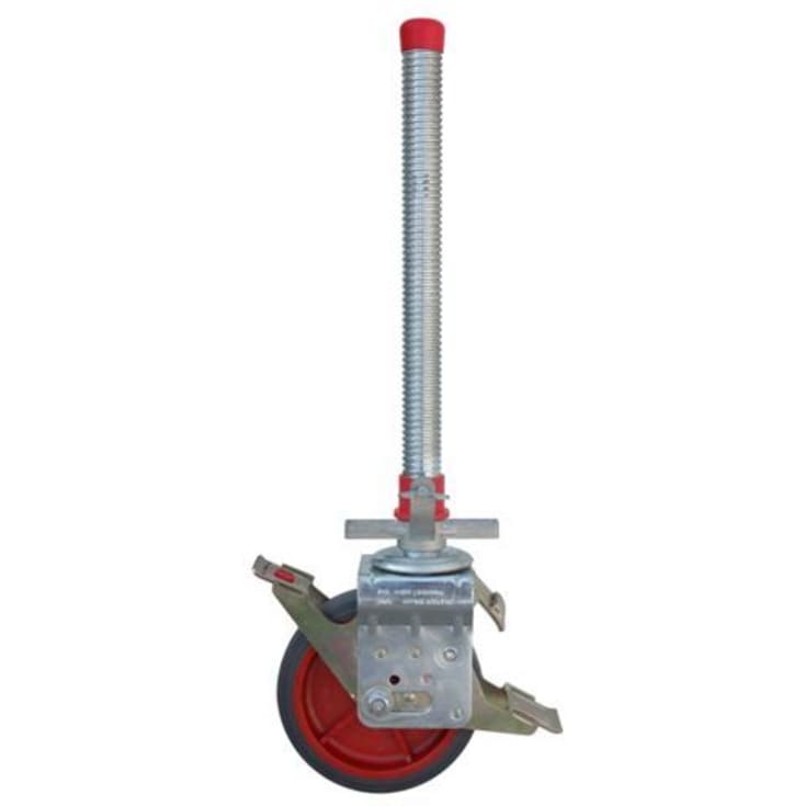 HJUL 20CM M/BREMSE 700KG GUMMI