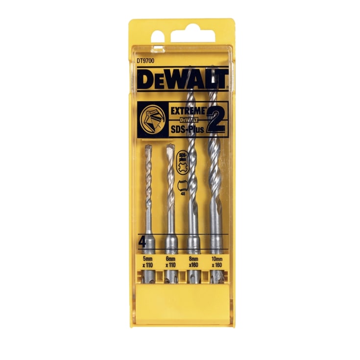 DEWALT SDS-PLUS hammerborsæt, 4 stk., 5, 6, 8 og 10 mm