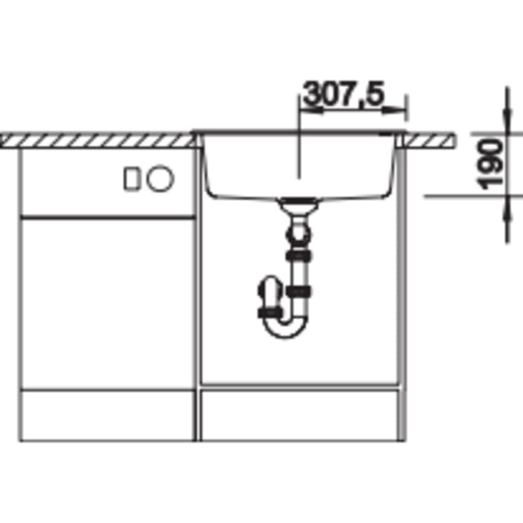 Blanco Dalago 6 MX køkkenvask, 61,5x51 cm, råhvid