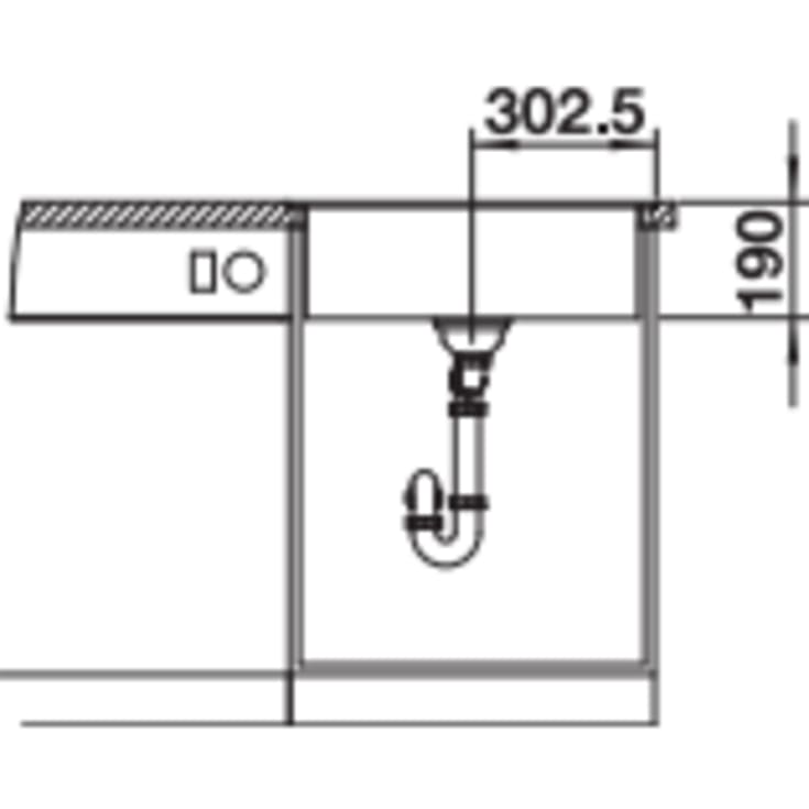 Blanco Dalago 6-F MX køkkenvask, 60,5x50 cm, grå