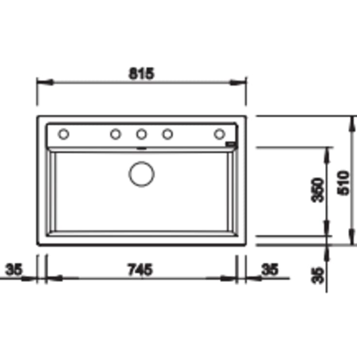 Blanco Dalago 8 MX køkkenvask, 81,5x51 cm, råhvid