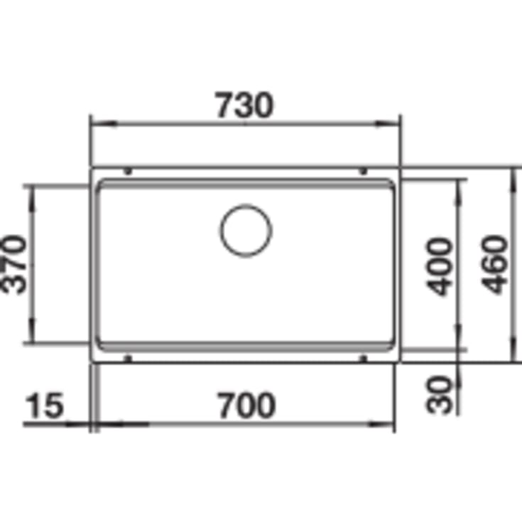 Blanco Etagon 700-U UXI køkkenvask, 73x46 cm, råhvid