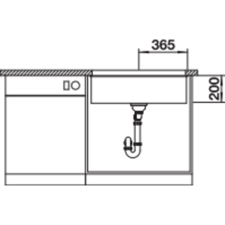 Blanco Etagon 700-U UXI køkkenvask, 73x46 cm, råhvid