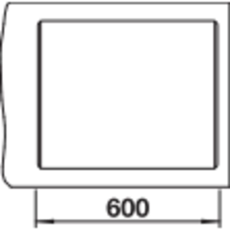 Blanco Dalago 6-F MX køkkenvask, 60,5x50 cm, grå