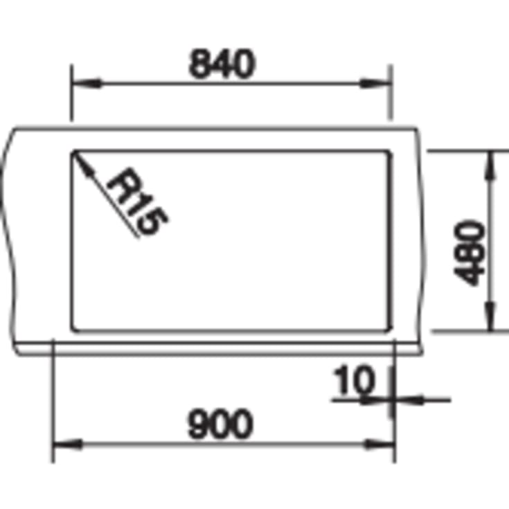 Blanco Metra 9 UX køkkenvask, 86x50 cm, grå