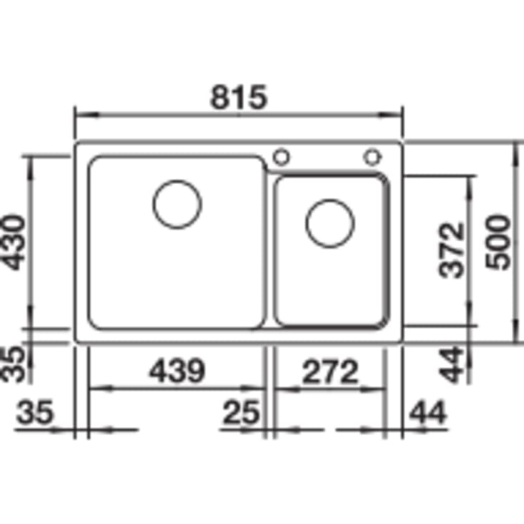 Blanco Naya 8 UX køkkenvask, 81,5x50 cm, råhvid