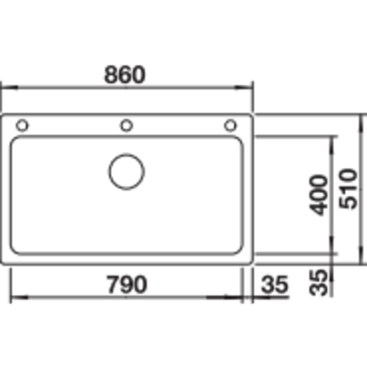 Blanco Naya XL9 UX køkkenvask, 86x51 cm, grå