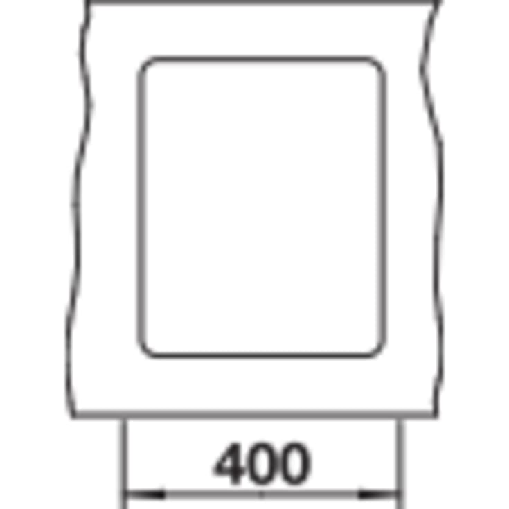 Blanco Subline 320-F UXI køkkenvask, 34,7x42,7 cm, sort