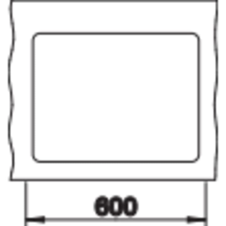 Blanco Subline 340/160-F UXI køkkenvask, 55,2x42,7 cm, råhvid