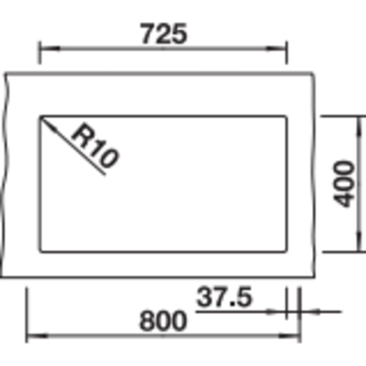 Blanco Subline 350/350-U UXI køkkenvask, 75,5x46 cm, grå