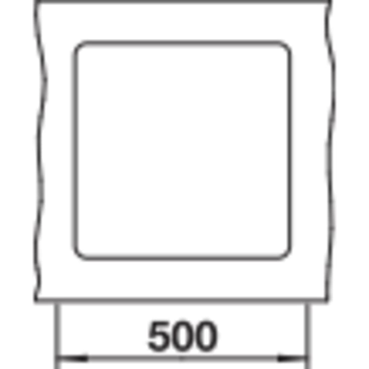 Blanco Subline 400-F UXI køkkenvask, 42,7x42,7 cm, råhvid