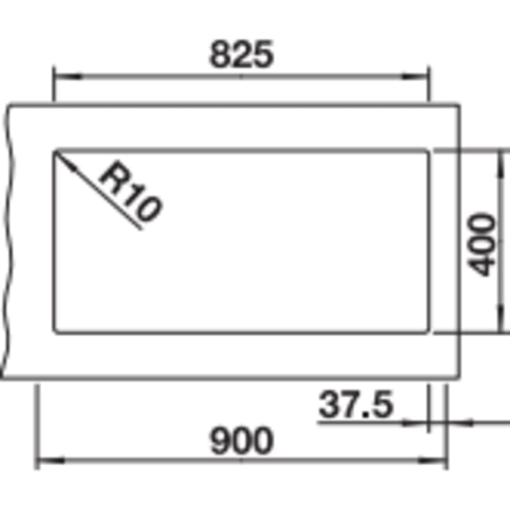 Blanco Subline 480/320-U UXI køkkenvask, 85,5x46 cm, råhvid