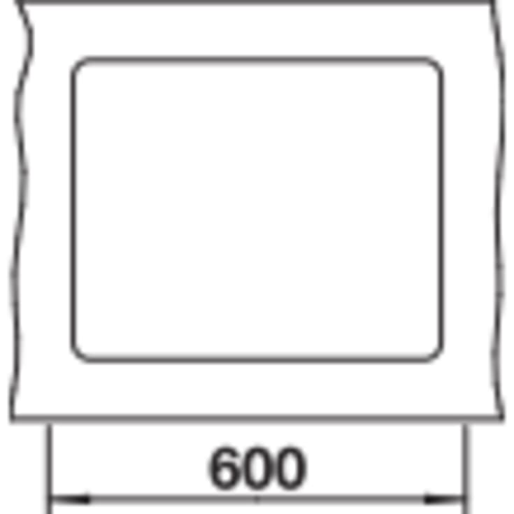 Blanco Subline 500-F UXI diskbänk, 52,7x42,7 cm, vit