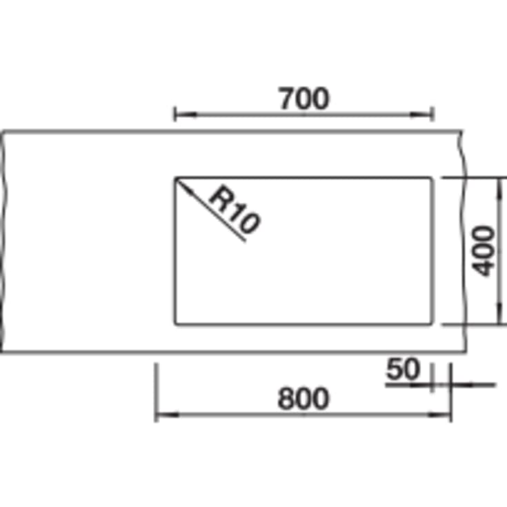 Blanco Subline 700-U Level UXI køkkenvask, 73x46 cm, sort