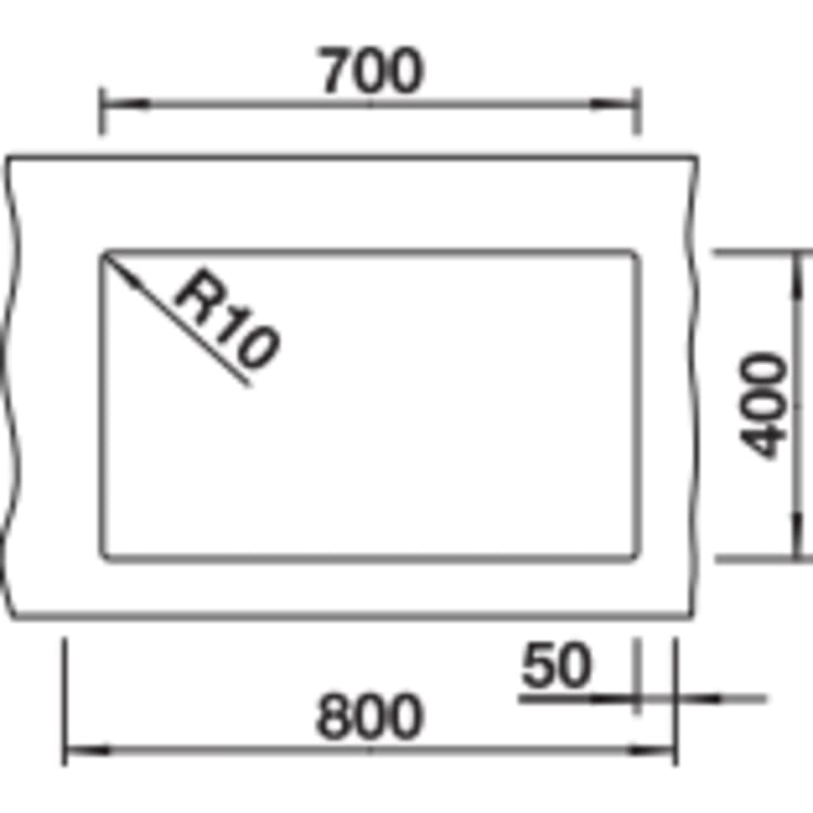 Blanco Subline 700-U UXI køkkenvask, 73x46 cm, råhvid