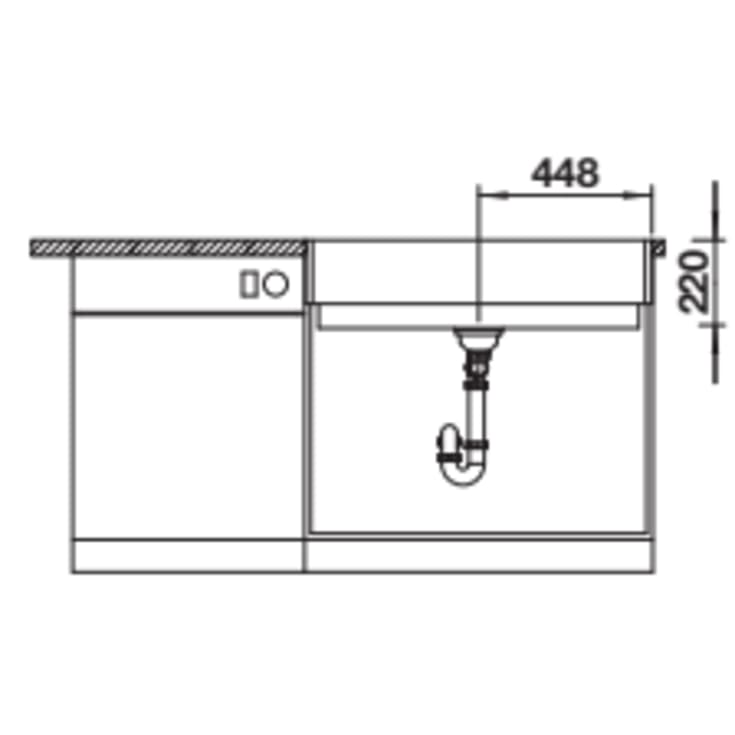 Blanco Vintera XL9-UF UXI køkkenvask, 89,6x51 cm, råhvid
