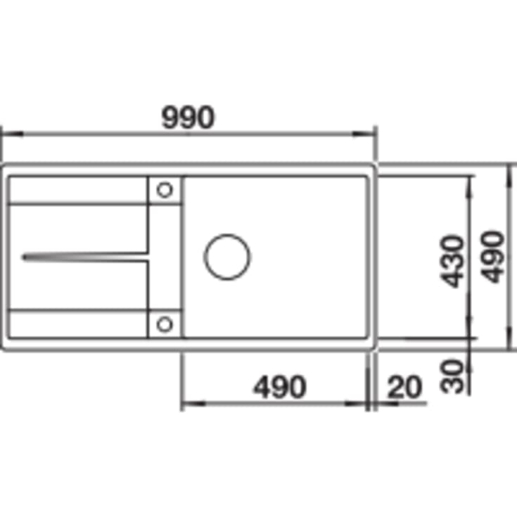 Blanco Metra XL6S-F køkkenvask, 99x49 cm, sort