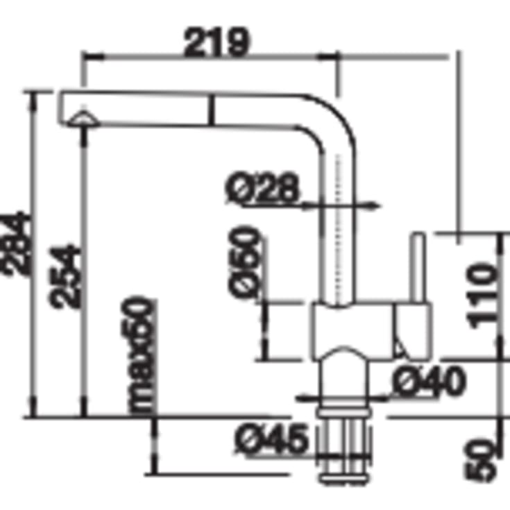 Blanco Linus S kjøkkenarmatur, uttrekkbar tut, gull
