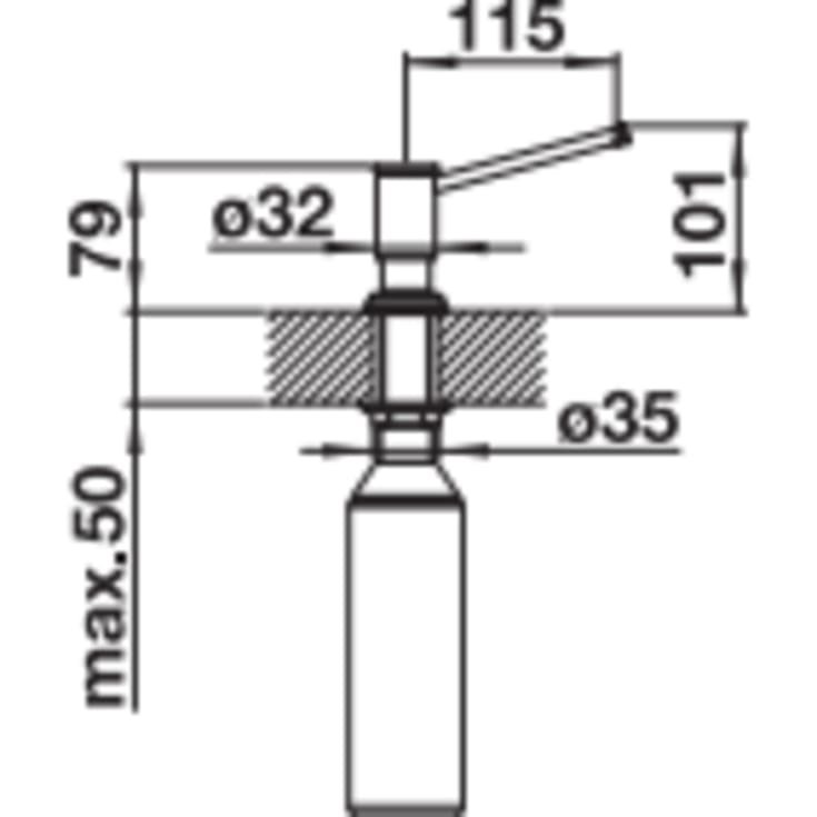 Blanco Livia sæbedispenser, guld