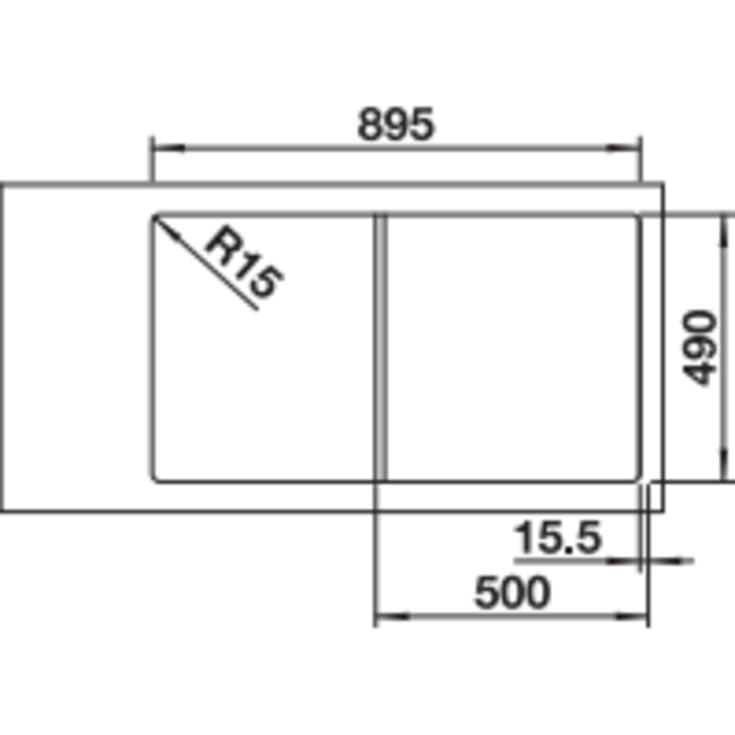Blanco Axia III 5 S MXI køkkenvask, 91,5x51 cm, grå