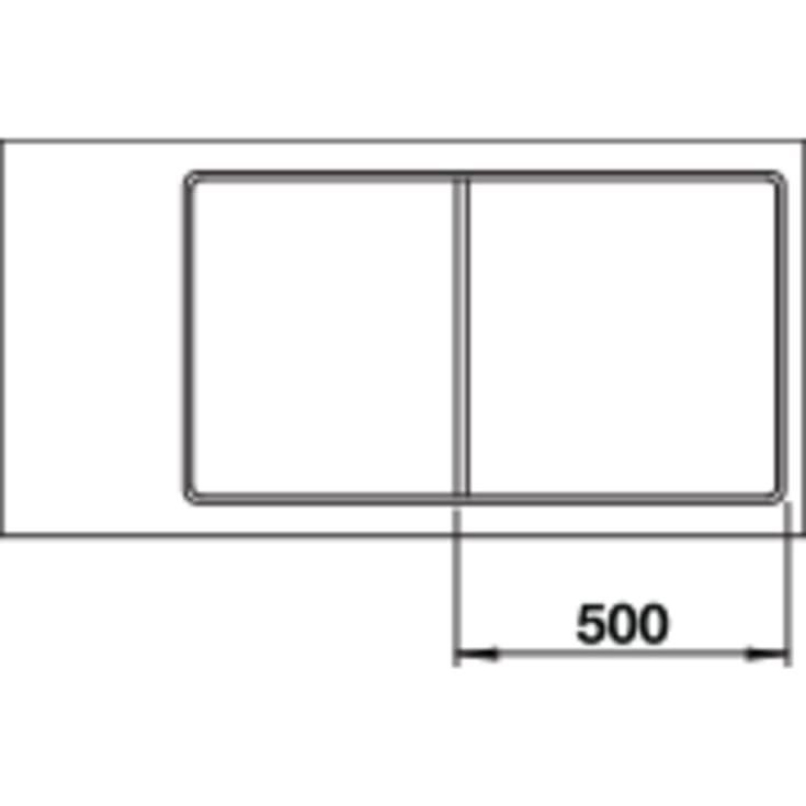 Blanco Axia III 5S-F MXI køkkenvask, 90,5x50 cm, grå