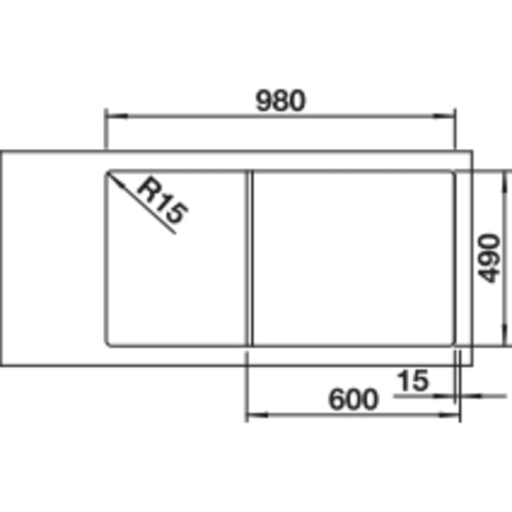 Blanco Axia III 6 S MXI køkkenvask, 100x51 cm, grå