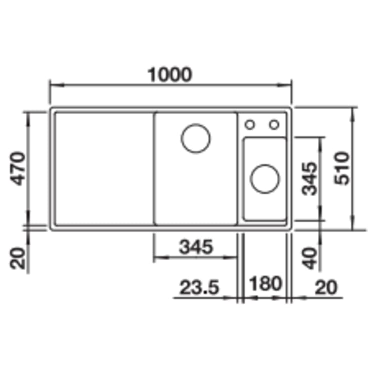 Blanco Axia III 6 S MXI køkkenvask, 100x51 cm, råhvid