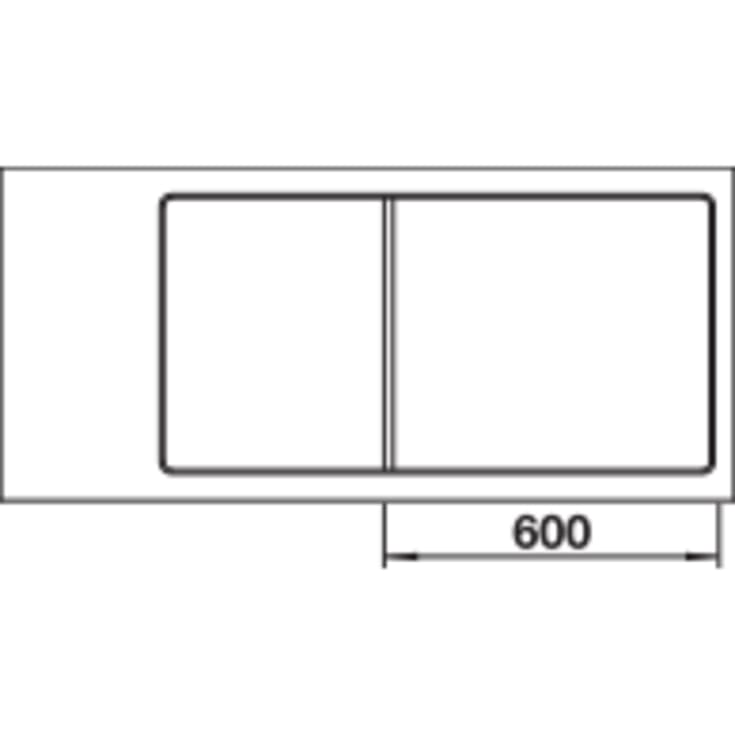 Blanco Axia III 6S-F MXI køkkenvask, 99x50 cm, råhvid