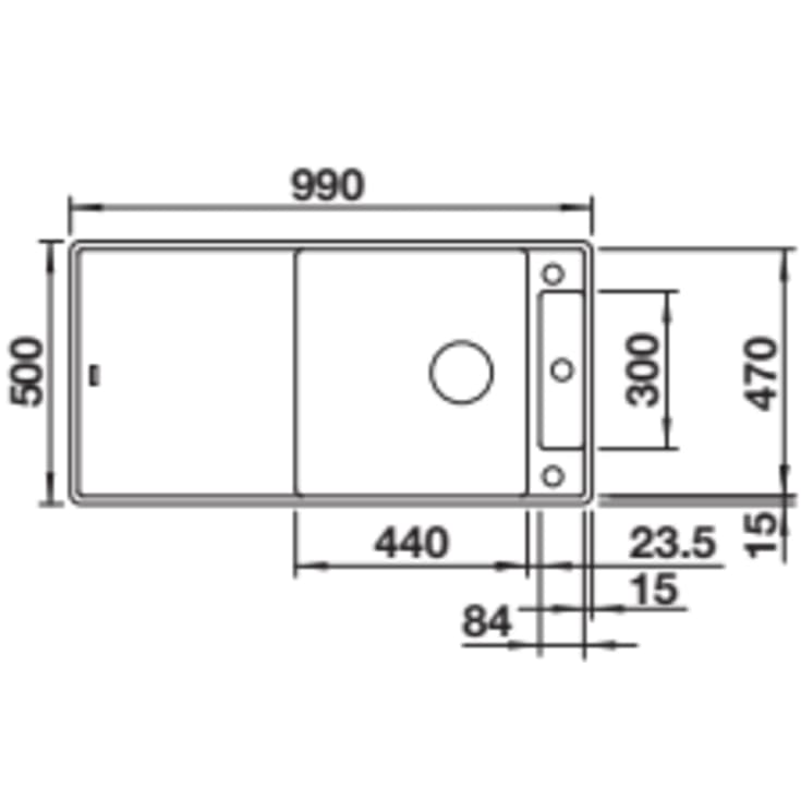 Blanco Axia III XL6S-F MXI køkkenvask, 99x50 cm, råhvid