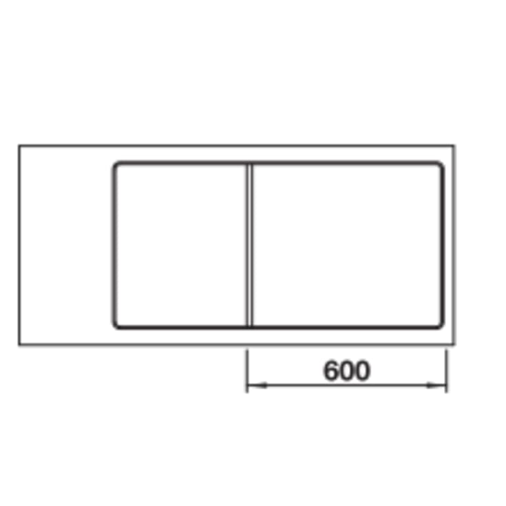 Blanco Axia III XL6S-F MXI køkkenvask, 99x50 cm, grå