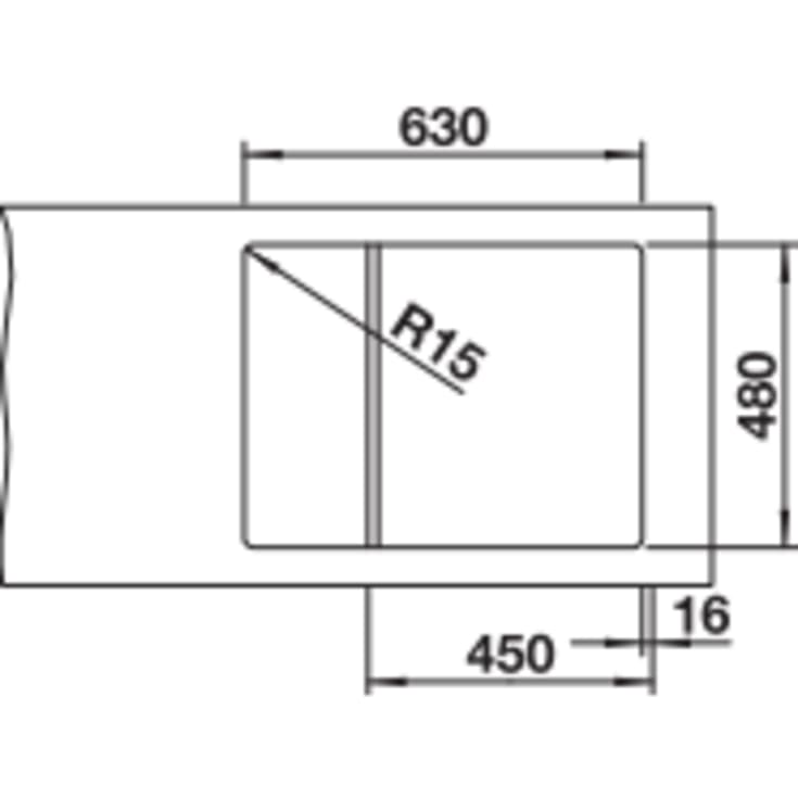 Blanco Elon XL6S UXI køkkenvask, 78x50 cm, grå